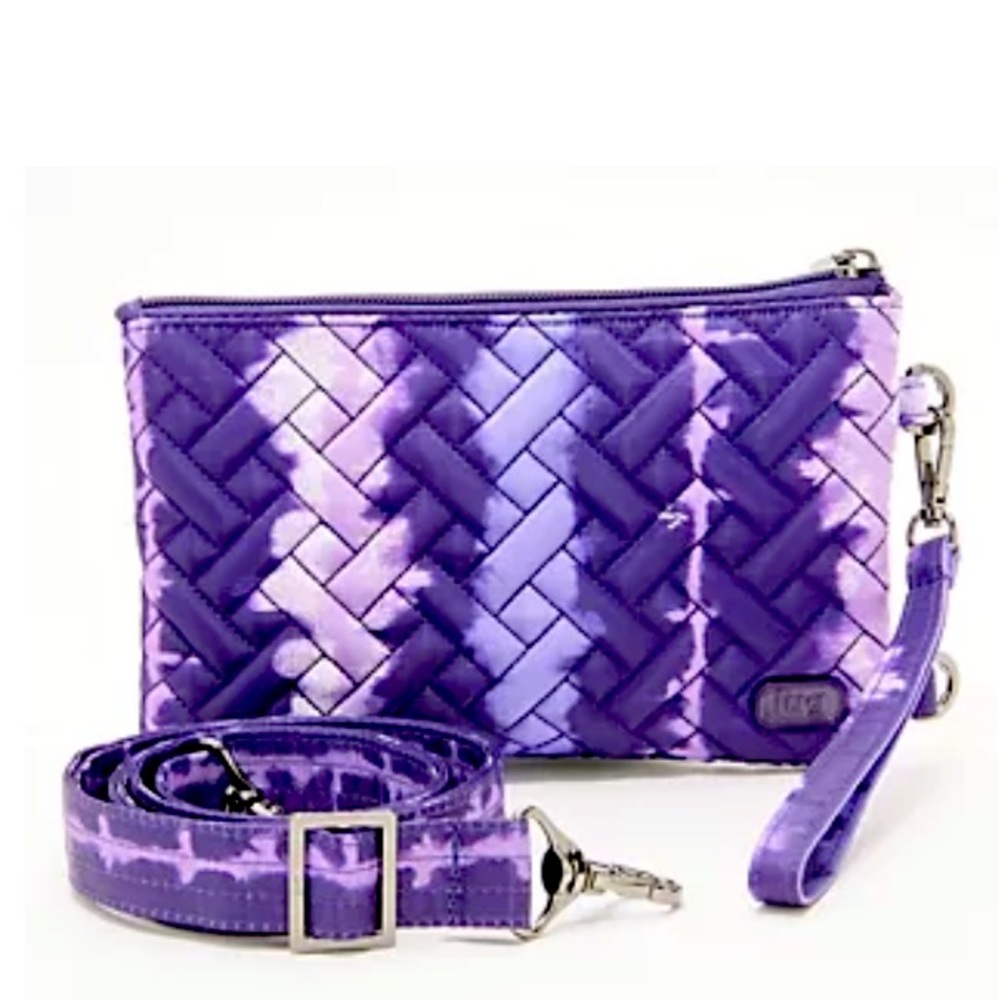NWT: PEEKABOO CROSSBODY BAG & WRISTLET- SHIBOBHRI PURPLE